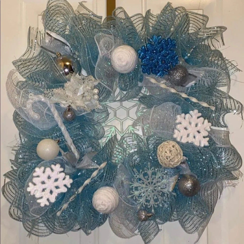 It is a Garland in blue with Christmas decorations on it!!